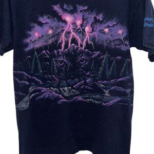 VTG Habitat Denver Colorado Lone Wolf Nature Lightening Wrap Around Graphic Med